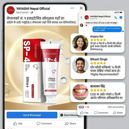 SP 4 Probiotic Whitening Toothpaste - Bright & Healthy Smile