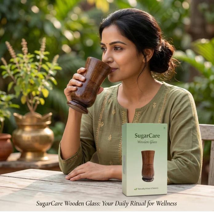 SUGARCARE BALANCE WOODEN WATER GLASS (100% AYURVEDIC)