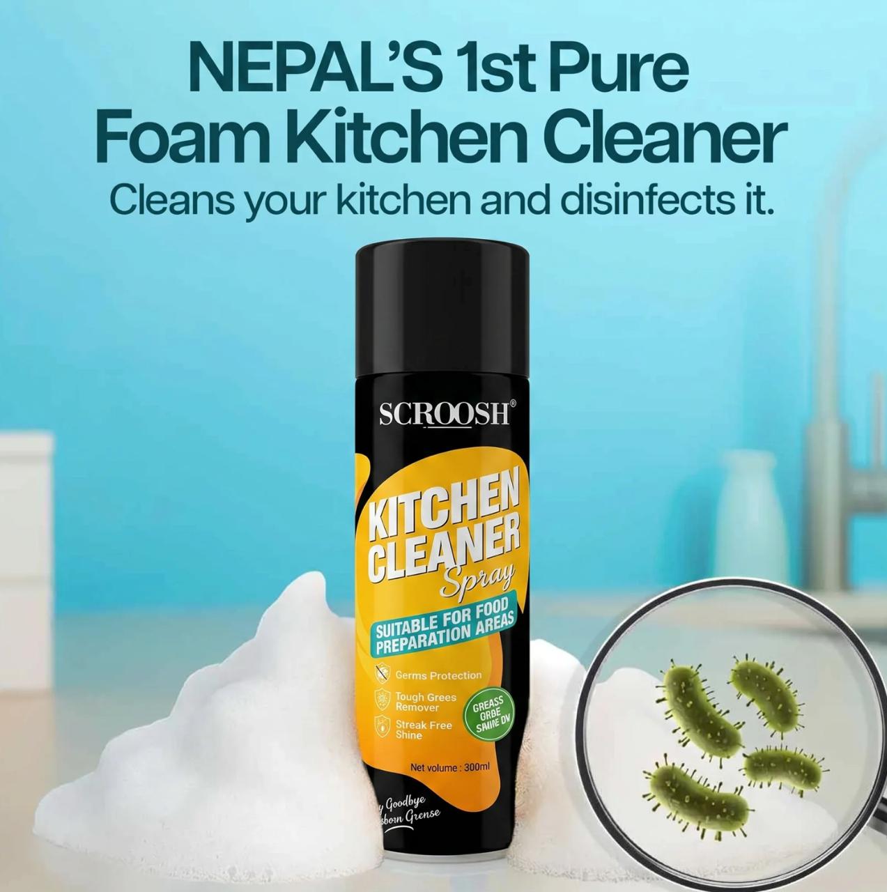 NEPAL'S #1 FOAM-BASED COMPLETE KITCHEN CLEANER & DISIN